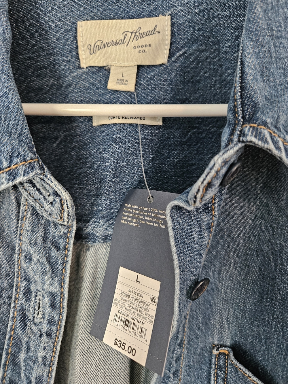 Relaxed Denim Shirt - Medium Wash - Picture 10 of 15